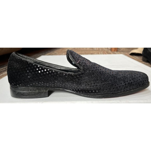 AFTER MIDNIGHT AM Mens 6786 Sequin Loafer Slip-On Shoes‎ Smoker Formal Size 10 - Picture 3 of 9